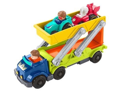 Camion de transport Fisher-Price Little People 2-en-1 et 2 voitures Wheelies HBX23 - 4