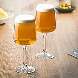 Hostelvia - Copas de Cerveza Edel 350 ml - Pack de 6 - Cristal Templado - Apto para Lavavajillas - Copas de Vino