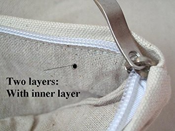 Masterchinese 4/Pk 8X11 Inches Inner Lining Canvas Cotton Diy Tablet (Ipad) Makeup Cosmetic Tool Zipper Pouch Bag (Handwash) #TOP2