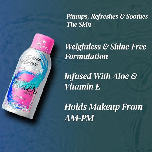 Image of Fashion Colour Makeup Fixer Spray After Makeup | Long Lasting Professional Makeup Fixer Spray For Face Makeup | Matte Finish, Oil Free & Lightweight | Dewy Setting Spray for All Skin Type |