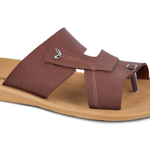 Image of WALKAROO Men's Stylish Slip-On Sandals for Formal and Casual Footwear - WGR53136