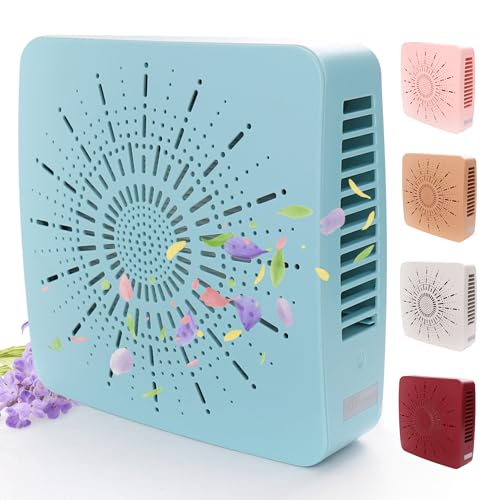 4-in-1 Portable Air Purifier HEPA Filter, Aroma, Ionizer & Mini Fan – USB-C Desktop Air Cleaner for Smoke, Pollen, Dander, Odors – 5 Colors for Bedroom, Office, Baby, Pets, Travel (Mist Blue)