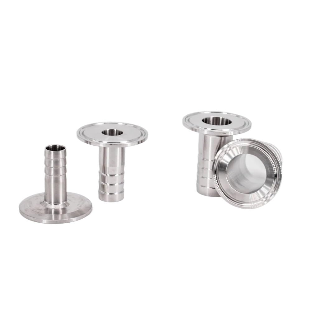 Złącze węża z kolcami, 304 316L SS Tri Clamp Łącznik do węża 0,5-2 cale Wielokolorowy sanitarny, chroniony przed promieniowaniem UV(64mmx32mm)