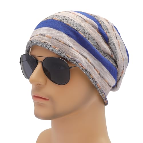 Image of ZLYC Cotton Thin Slouchy Beanie Hat for Men Women Fashion Soft Stretch Knit Skull Cap