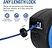Retractable Air Hose Reel 50ft (3/8 in) - 300PSI Auto Rewind Heavy Duty Industrial Steel Reel | Ceiling/Wall Mount with Swivel Bracket