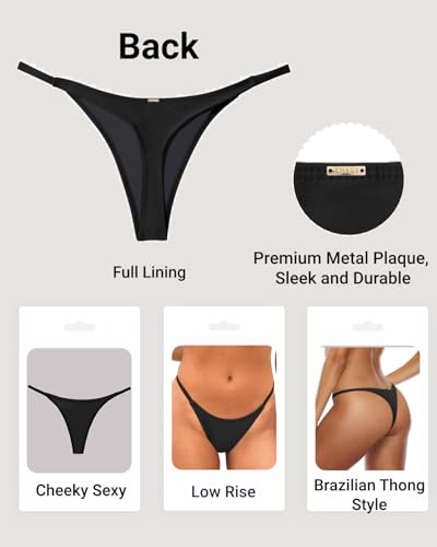Zmart Women Thong Bikini Bottoms G String Sexy Low Waist Swimsuit Bottom Brazilian Cheeky Bathing Suit Bottoms2