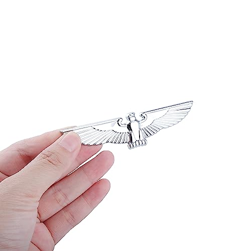 Image of 2X Eagle Wings Emblem 3D Metal Sticker Emblem Animal Car Decoration nameplate Logo Right /Left /Tailgate Fender Badge Compatible with Car Truck car Accessories fit Universal (Silver)