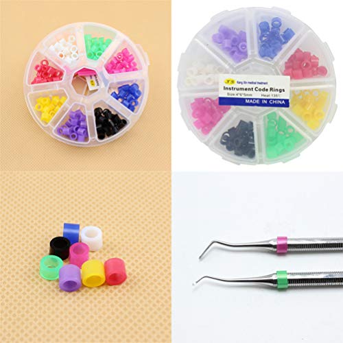 160Pcs Dental Code Ring Dental Code Ring Silicone Instrument Code Ring For Hospital Clinic Instruments Identification Color Band Orthodontic Color Code Rings Accessory Orthodontic Code Ring #TOP4