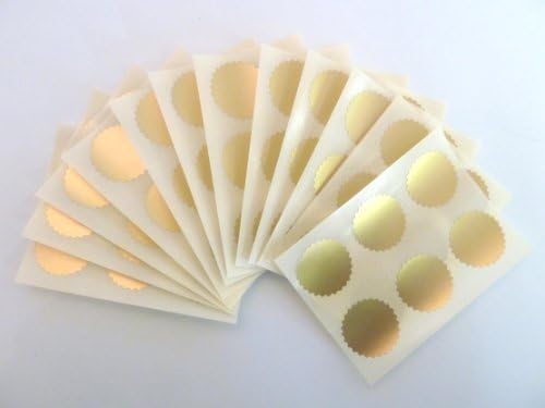 30mm Tail Matt Gold Certificate Wafer Company Seal Labels Stickers | Desertcart - View #6