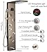 Shower Column Faucet Bath Faucet Temperature Digital DisplayShower Panel Body Massage suit(Led Nickel Brush a)