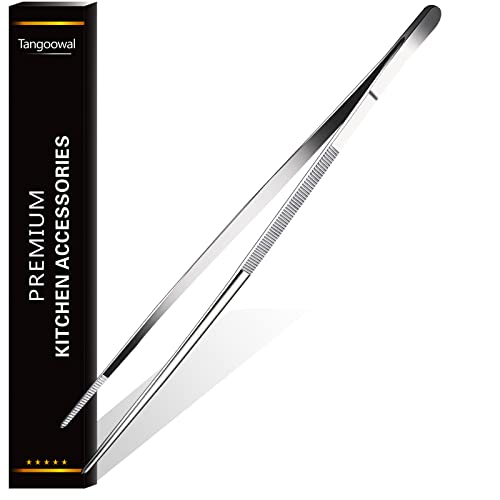 Tangoowal Pinzette da cucina da 12 pollici, pinze lunghe in acciaio inox