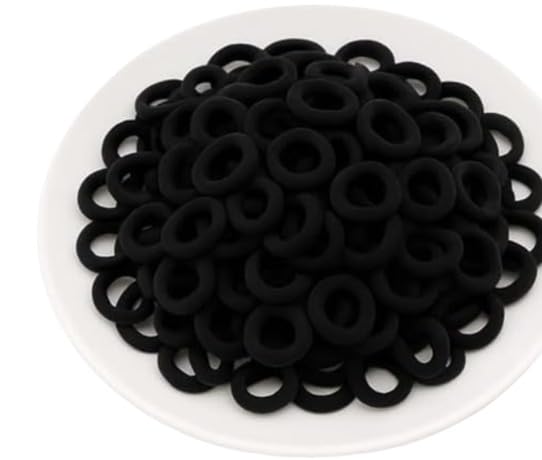 needs collection Needs Elastic Stretchy Rubber Band Soft & Smooth Basic Everyday Wear Thin Elastics Stretchy Hair Tie Ponytailed Black Ponytail Holder for Women/Girls Pack of 250-picture-10
