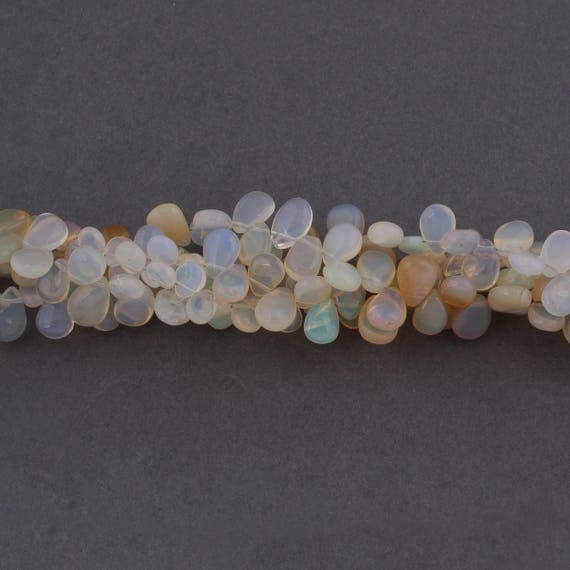 Welo opal pear shape beads LKBEADS perles opale éthiopienne naturelle briolettes 7x6mm-9x6mm