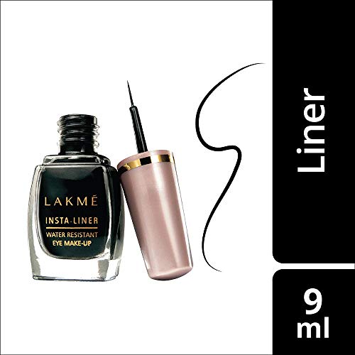 Image of LAKME Insta Eye Liner, Matte Finish, 9ml - Black And Complexion Care Face Cream, Beige, 9g