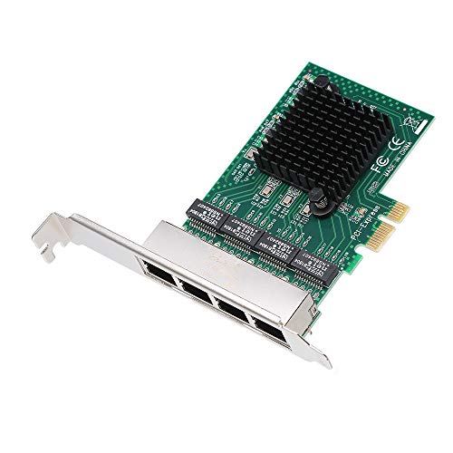 Adaptador de rede Docooler PCI-E Ethernet 4 portas Gigabit 1000 m suporte PCI-E X1X4 X8 X16