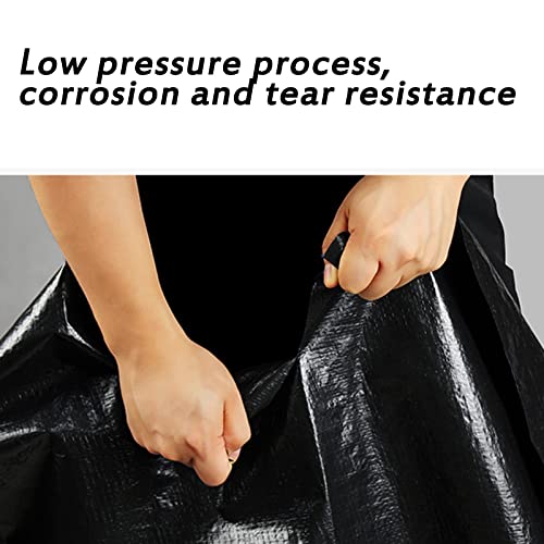 Tela de sombra de lona negra impermeable 3x4m de plástico para lluvia 7