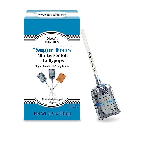 See's Candies 5.6 oz Sugar Free Butterscotch Lollypops