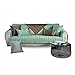PETCUTE Divano copridivano Fodera per Divano Imbottito Trapuntato copridivano Divano bracciolo Copridivano per Divano Antiscivolo Extra-Spesso Peluche coprisedili Verde 90X90CM