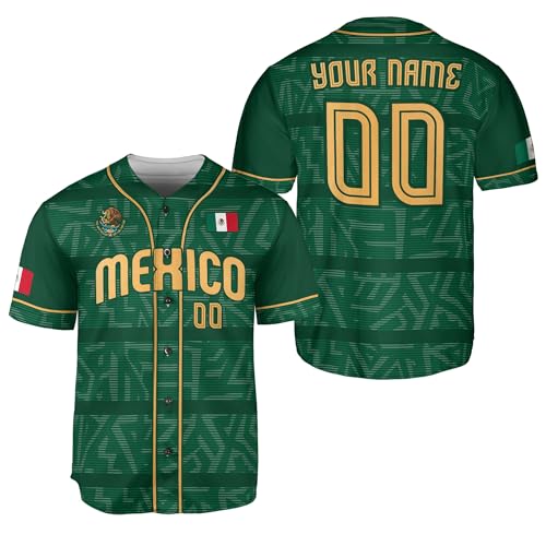 Custom Mexico Jerseys for Men, Custom Mexico Baseball Jersey Men, Mexico Jersey Men, Mexico Jersey Baseball miniatura 1