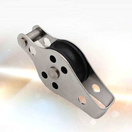 TEHAUX Polia de aço inoxidável polia de barro elevador ferramentas de elevador durável de nylon cord