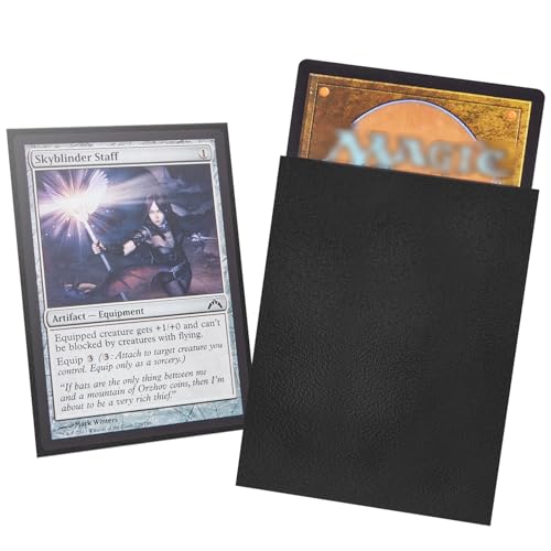 Image of Card Sleeves for Trading Cards, 200 Counts Magic The Gathering, Yugioh, Soft MTG, Protect Your Standard /TCG /Sports Cards, Never Tear, Pokemon Sleeves (Black /66 * 91mm)