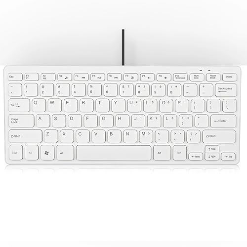 Ousdra Teclado Con Cable Para Windows - Tamaño Completo, Resistente A Líquidos, Barra Espaciadora Ergonómica, Ideal Para Pc Y Portátiles Blanca Ousdra Teclado Con Cable Para Windows - Tamaño Completo, Resistente A Líquidos, Barra Espaciadora Ergonómica, Ideal Para Pc Y Portátiles Blanca