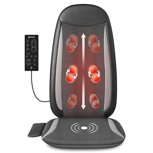COMFIER Massagesitzauflage,Shiatsu Massageauflage für Nacken und Schulter,Rückenmassaggerät mit Wärmefunktion,Entspannung für den gesamten Rücken, eignet Sich fürs Büro,Geschenke COMFIER Massagesitzauflage,Shiatsu Massageauflage für Nacken und Schulter,Rückenmassaggerät mit Wärmefunktion,Entspannung für den gesamten Rücken, eignet Sich fürs Büro,Geschenke
