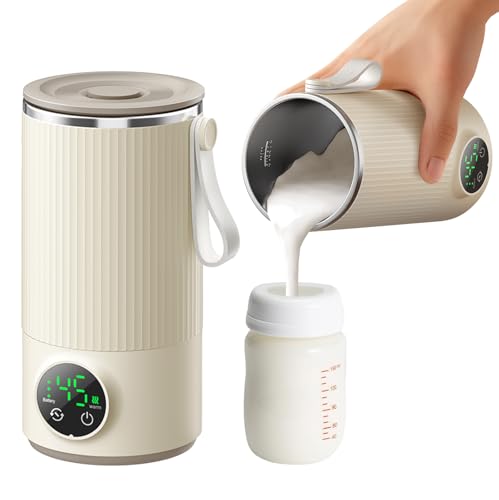 Image of Portable Bottle Warmer & Mixer, Even Heating Formula to Keep Nutrient,Baby Bottle Warmer for Breastmilk & Formula,Defrost,Leakproof,Accurate Temp Control,Keep Warm