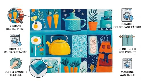 Image of Barebeauty Premium Printed Kitchen Sink Curtain | Kitchen Under Sink Curtain | Decorative Cabinet Cover | Washable & Dustproof | Modern Curtain (1, Design-10)