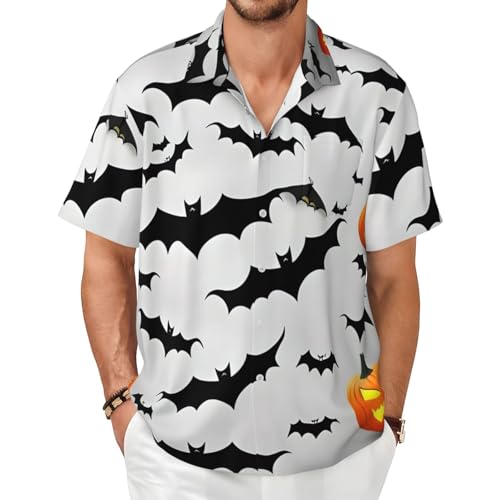 Chemises manches courtes homme imprimé chauve-souris Halloween vêtements été outdoor