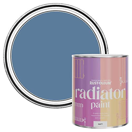 Rust-Oleum Blue Radiator Paint in Matt Finish - Cornflower Blue 750ml