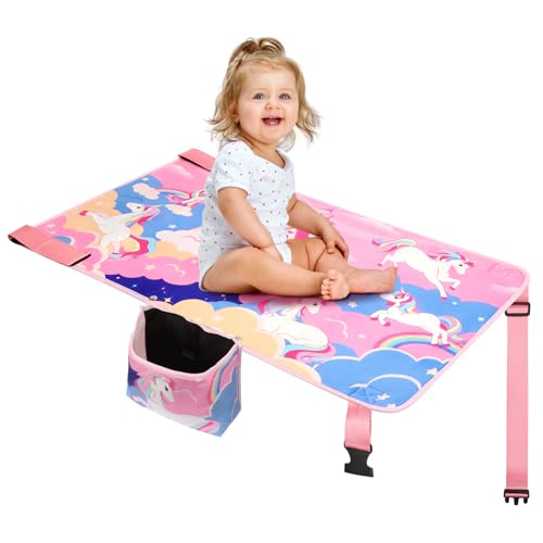 Image of Gocozy Airplane Seat Extender for Kids, Toddler Airplane Bed, Travel Essentials for Kids, Unicorn