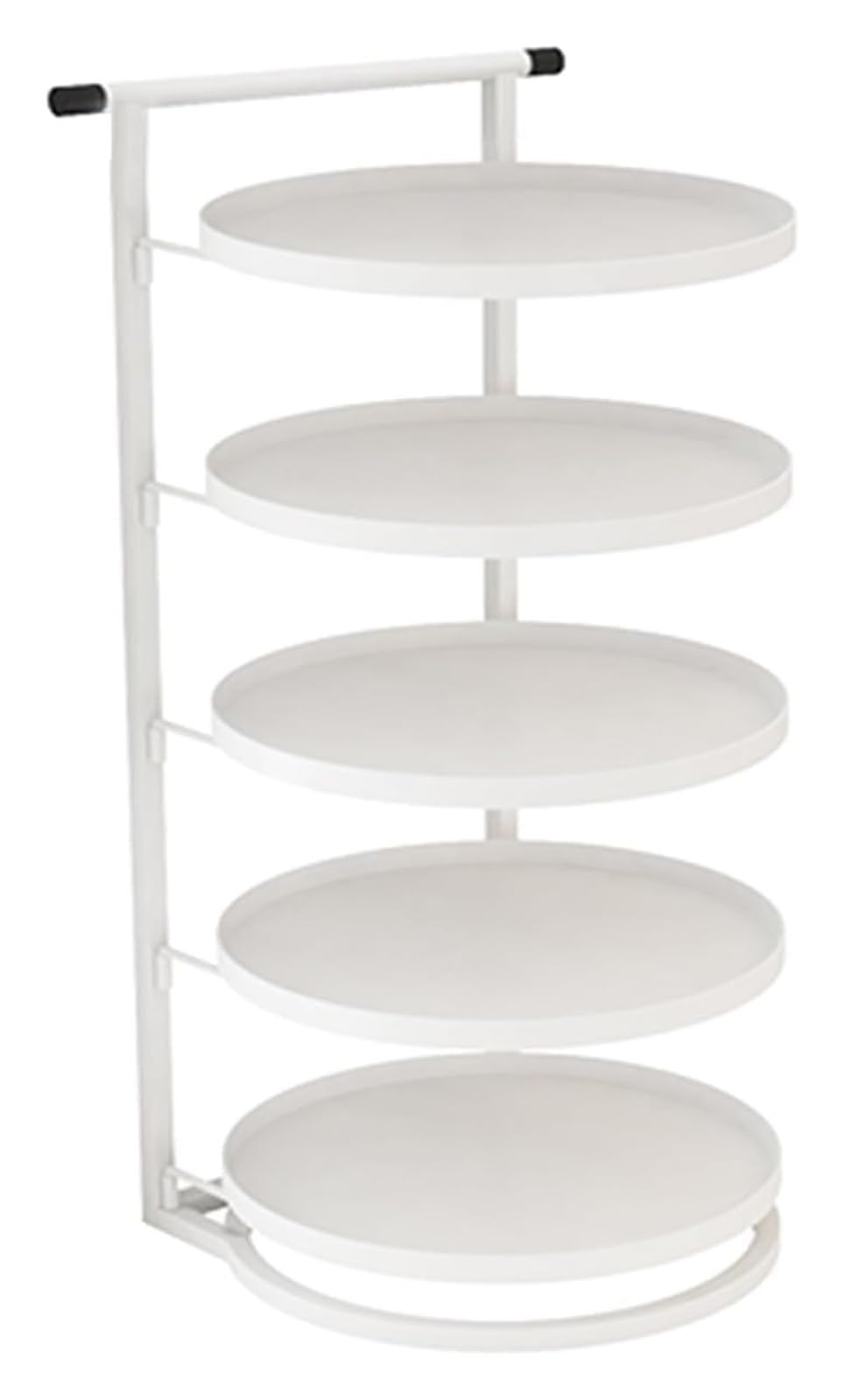 WOTZOV Wall Mounted Multi-Layer Food Sorting Tray For Hot Pot - 5-Tier Silver Side Dish Organizer, Space-Saving Kitchen Storage Solution，White 5 tier