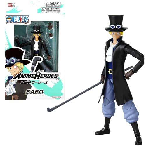 BANDAI - Anime Heroes - One Piece - Figurine Anime Heroes 17 cm – Figurine Sabo articulée - Licence Officielle Manga One Piece - Sabo Figurine d'action et Collection...