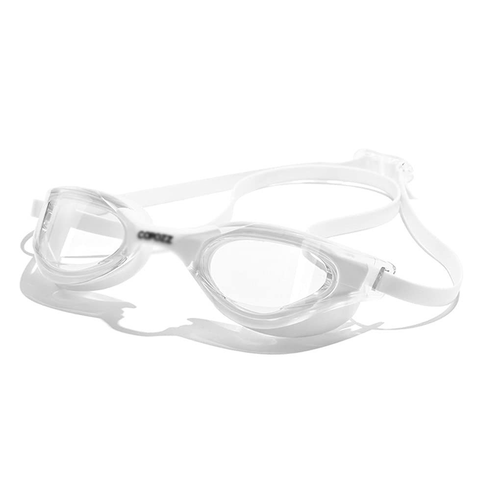 Professionelle wasserdichte Beschichtung, klare doppelte Antibeschlag-Schwimmbrille, UV-Schutz für Herren und Damen, Schwimmbrille mit Etui (Farbe: D) (A)