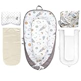ARNTY Cama Nido de Bebé,Reductor de Cuna Nidos para Bebe,90