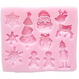 FUNSHOWCASE Santas Essentials Candy Silicone Mold for Cupcake, Cake Decoration, Sugar Paste, Fondant, Butter, Resin, Polymer Clay Crafting Projects