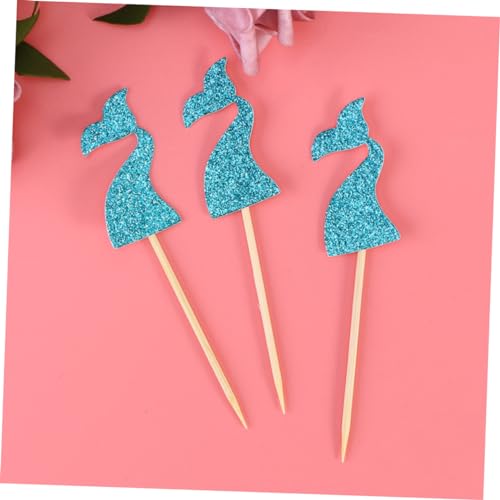 Abaodam 36 Unidades topo de bolo prafesta animais marinhos sob o mar escolhas de cupcake decoração e