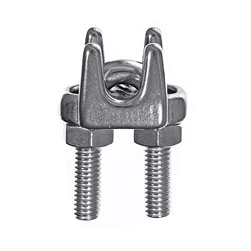 Rope & Cord Braçadeiras de corda de aço inoxidável – 1/10.2 cm (pacote com 2)