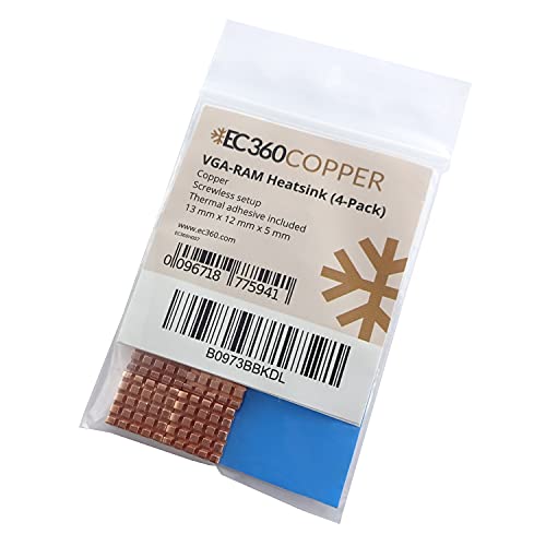 ® Copper VGA-RAM - Disipadores de Cobre (4 unidades, 12 x 13 x 5