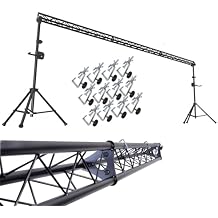 GRIFFIN Triangle Lighting Truss Stand System 15FT Hand-CrankUP Plus DJ Booth Trussing Kit for Light Cans & Speakers Pro Audio Stage Platform Hardware Package Music Equipment Mount Gear Holder