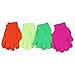 Price comparison product image 4 Pairs Assorted Neon Fluorescent Magic Gloves New