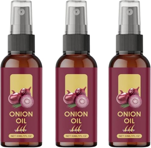 Aceite Esencial de Cebolla Roja Orgánica, Fórmula Nutritiva Ligera, Spray de Sérum de Cebolla para un Cabello Más Sano, Ideal para Cabello Seco, Dañado, Fino o Rizado