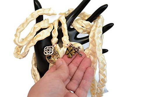 Divinity Braid 4 Charm Ivory Celtic Wedding Handfasting 6Ft Cord V2#Weddingceremony #Celtic #Handfasting #TOP5