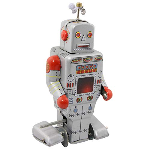 Preisvergleich Produktbild Superfreak Roboter - Silver Robot - Blechroboter - Retro Blechspielzeug