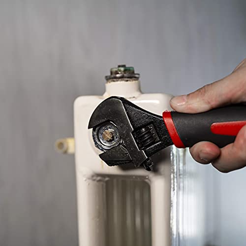 J.h. Metal Adjustable Wrench With Rubberized Anti-Slip Grips- Forged, Heat Treated, Chrome-Plated (8-Inch) #TOP5