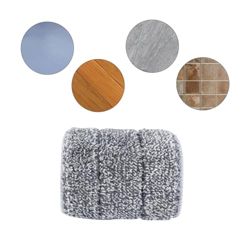 Repuesto de cabezal de fregona de microfibra, paquete de 3, almohadillas lavables para limpieza de suelos en madera, azulejos, mármol
