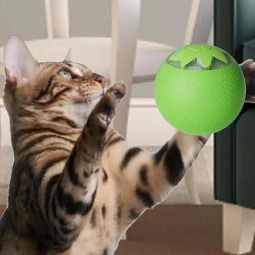 JISADER Bola de Brinquedo Interativa para Gatos, Bola Rolante, Engraçada para Gatos de Interior, Bol