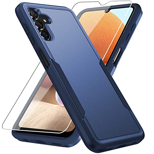 Warsia for Samsung Galaxy A13 5G Case, Galaxy A13 5G Case with Screen Protector,Heavy-Duty Tough Rugged Shockproof Protective Phone Case for Galaxy A13 5G, Blue
