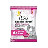itsu chickn noodles & broth pouch 82g | Instant Noodles Snack Multipack | Quick-to-Make Snack | Vegan | Pack of 6